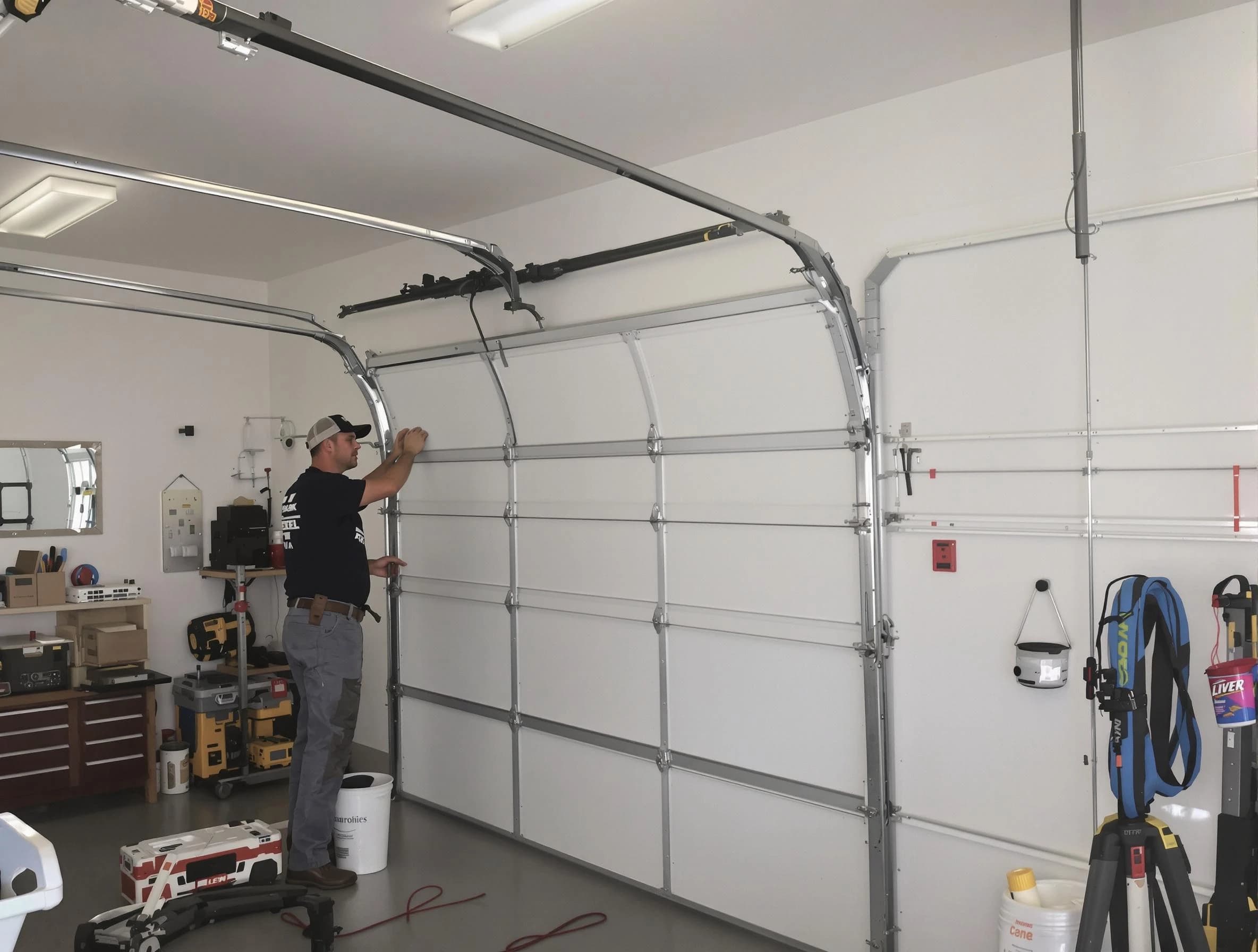 Ashland Garage Door Repair team installing new garage door in Ashland