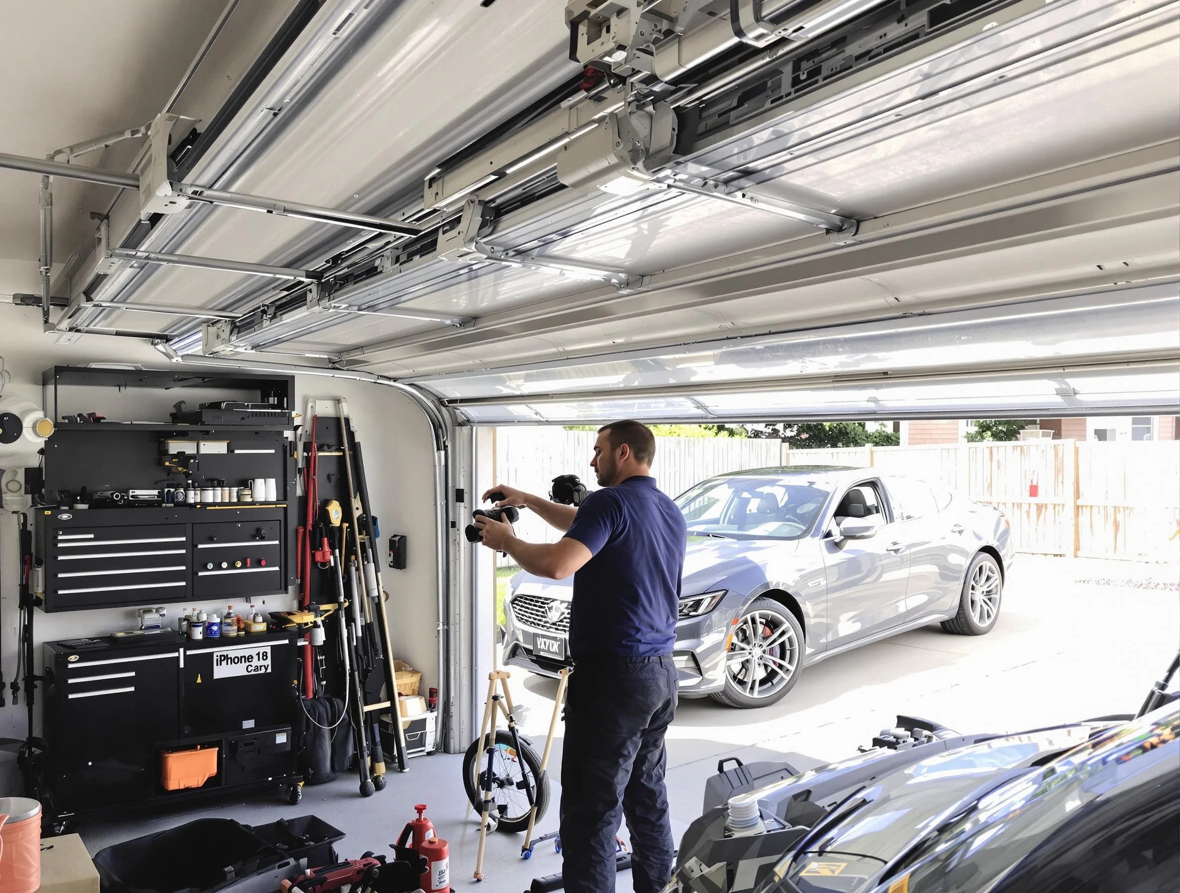 Ashland Garage Door Repair technician fixing noisy garage door in Ashland