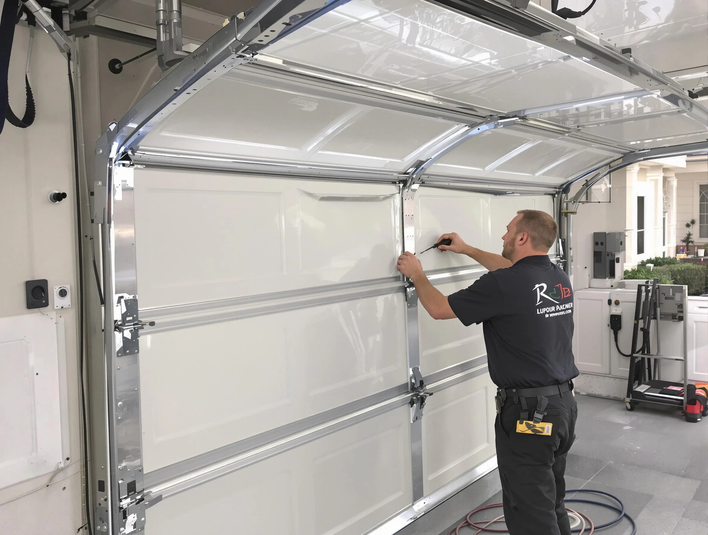 Ashland Garage Door Repair professional performing panel repair in Ashland