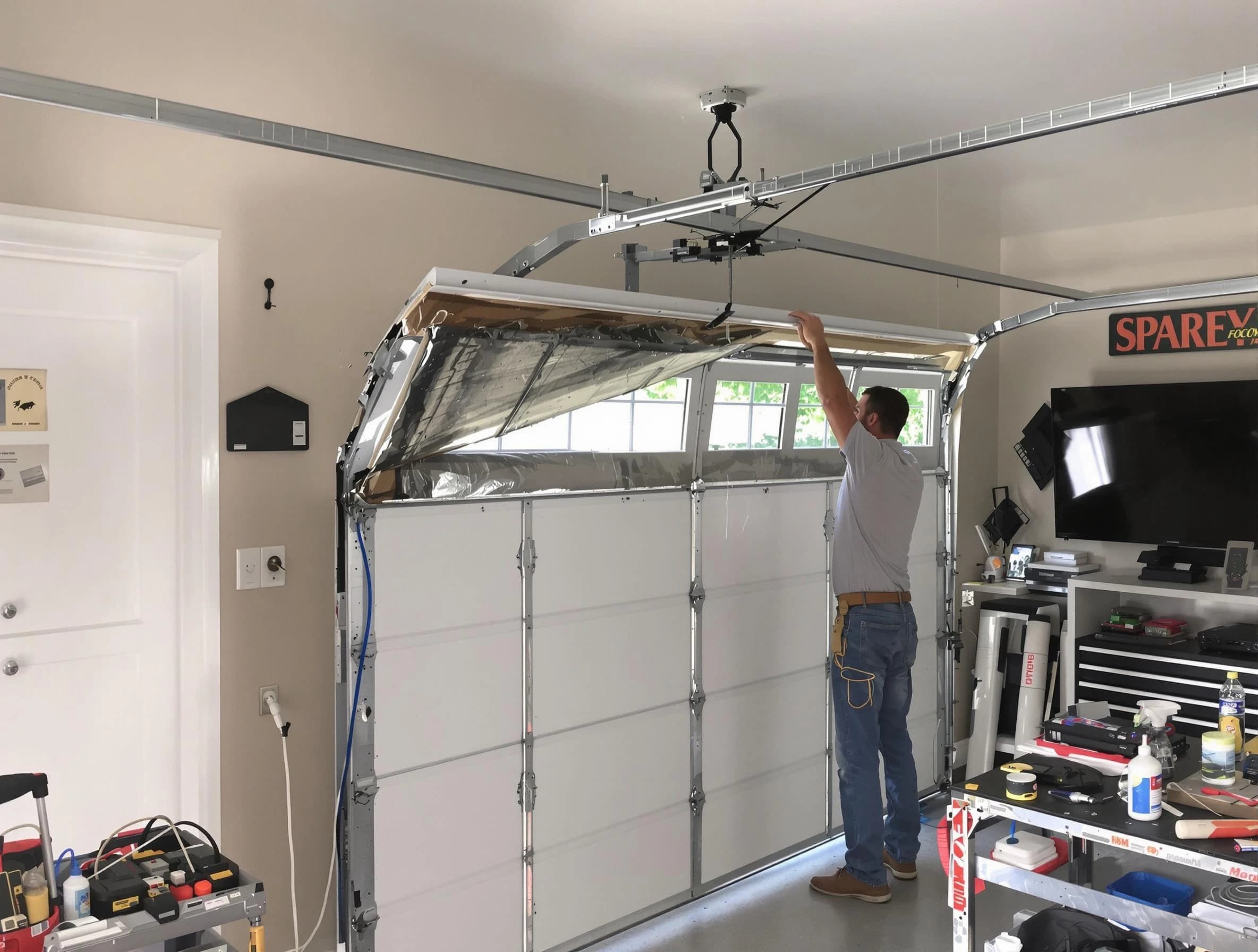 Garage door section replacement by Ashland Garage Door Repair in Ashland