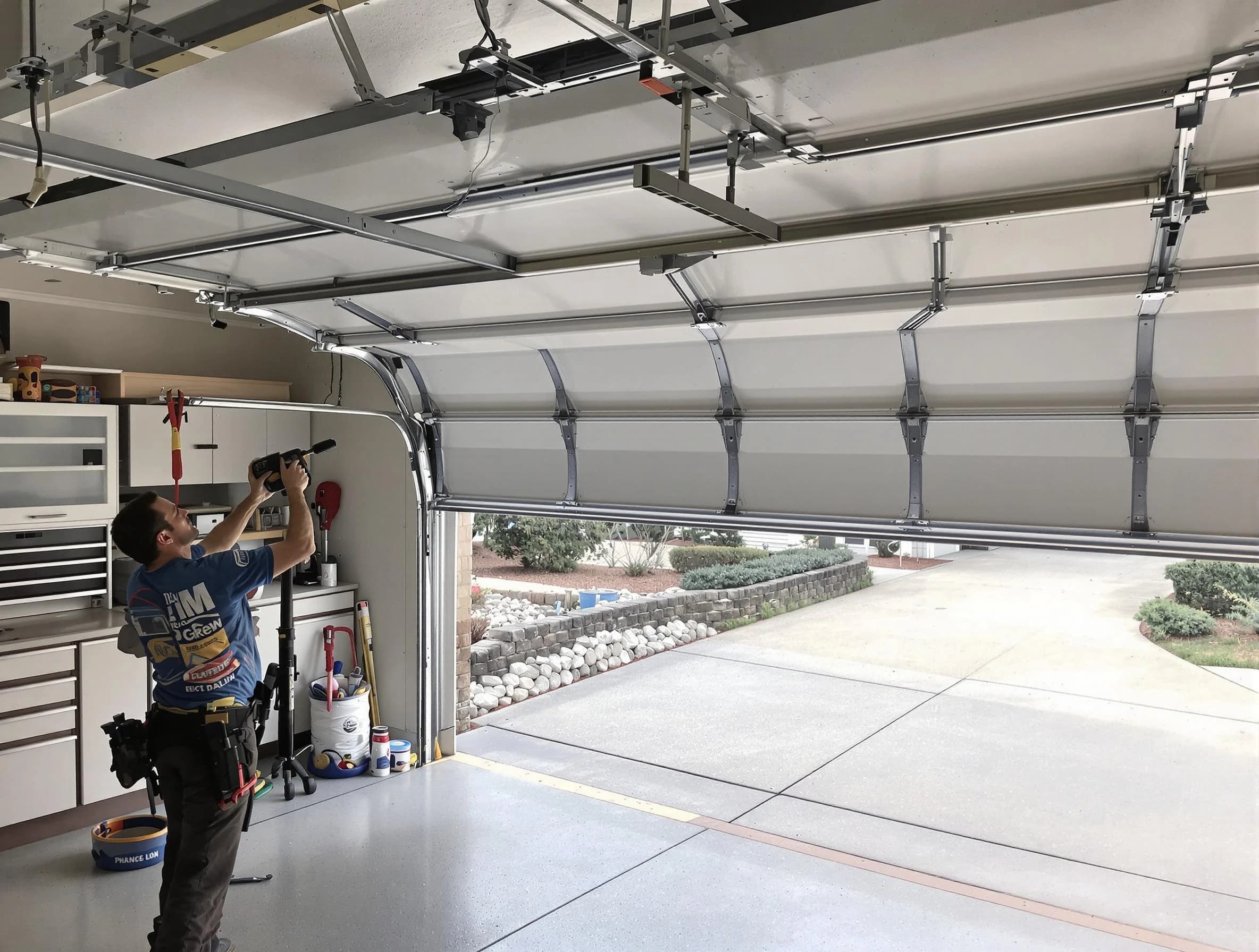 Garage door track repair service by Ashland Garage Door Repair in Ashland