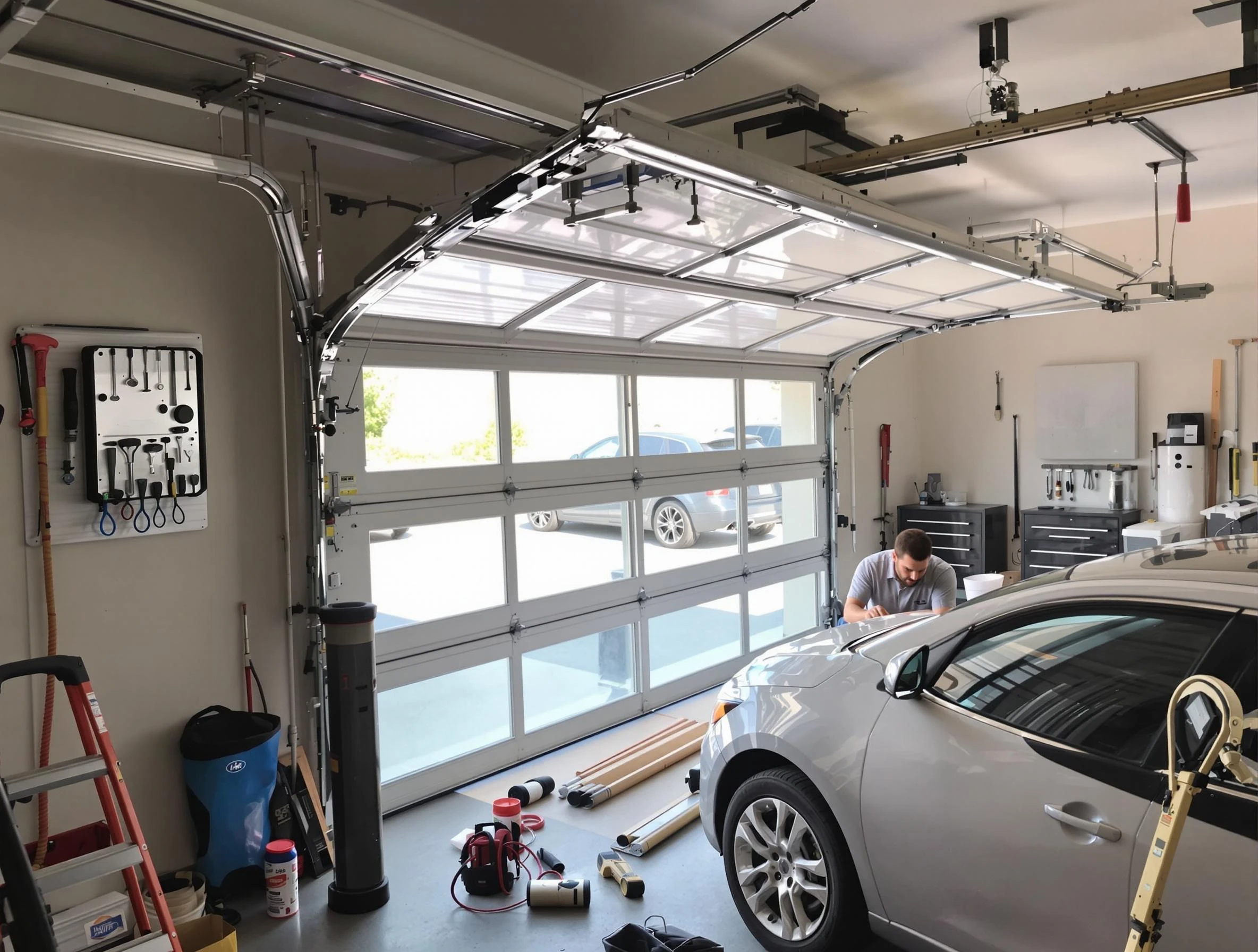 Garage door noise reduction service by Ashland Garage Door Repair in Ashland