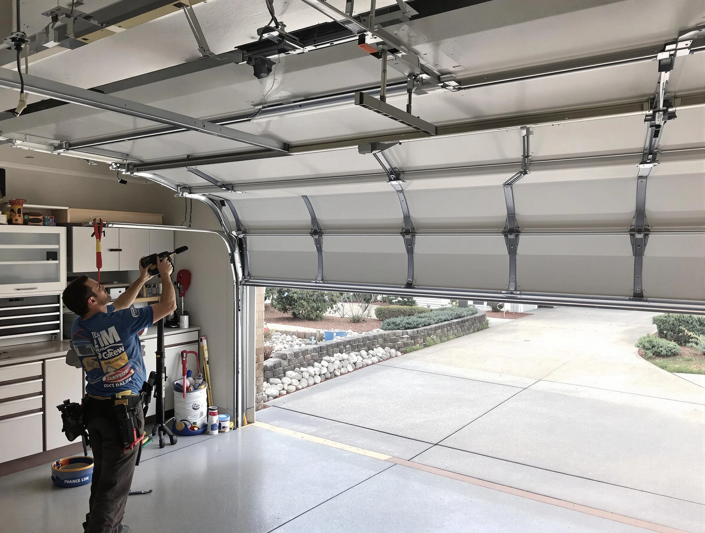 Garage door track repair service by Ashland Garage Door Repair in Ashland